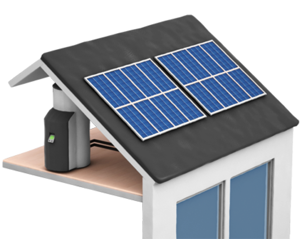 Panneaux solaires sur une maison